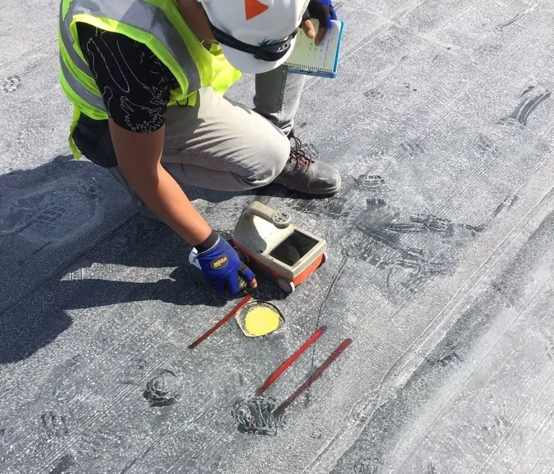GPR scanner locating rebar in a concrete slab in Qatar